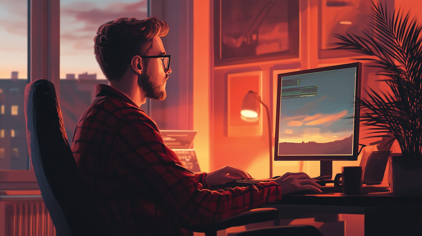 Generated by Cyphur, A Content Creator Sitting at a Desk ffb4cf3e-13d2-4330-8e73-6152a04c40b9_3